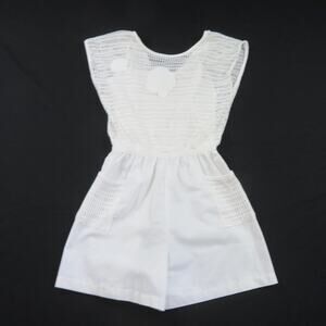 Sporting Club One Piece Jumper With Skort, Net Lace Seashells Top White S 1980s